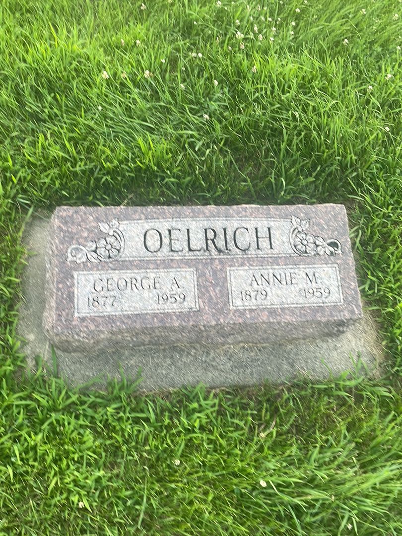 Annie M. Oelrich's grave. Photo 1