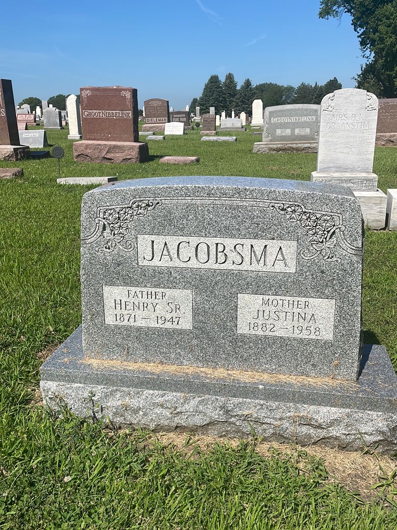 Henry Jacobsma Senior's grave. Photo 1