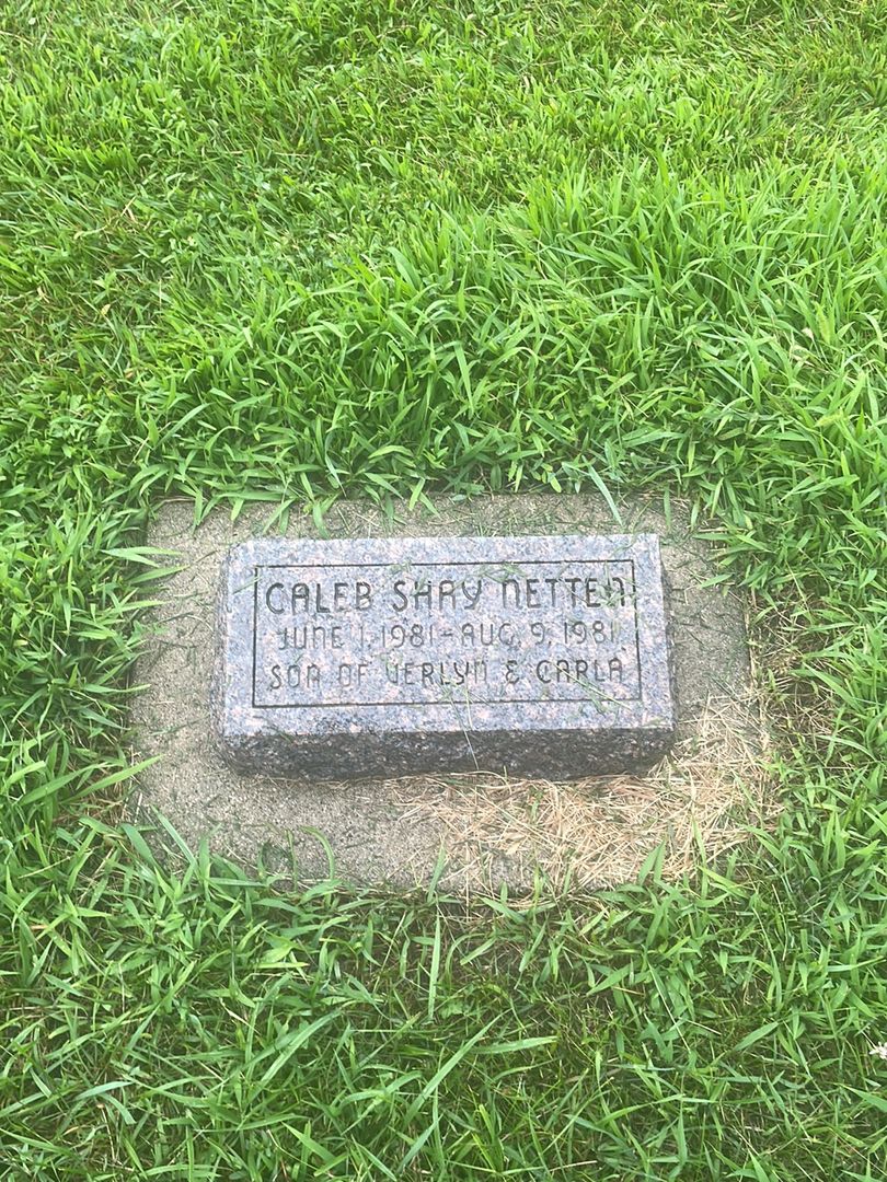 Caleb Shay Netten's grave. Photo 1