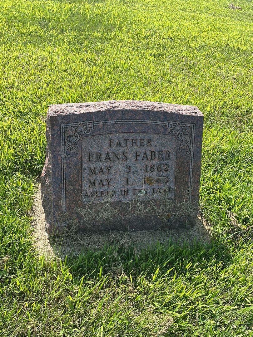 Frans Faber's grave. Photo 1