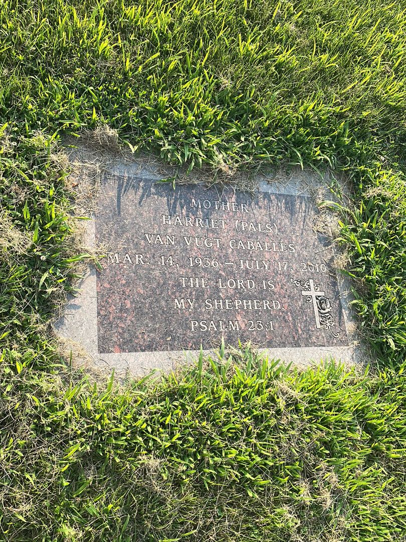 Harriet Van Vugt "Pals" Cabalies's grave. Photo 1