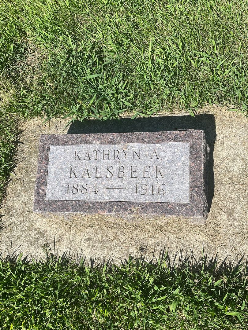 Kathryn A. Kalsbeek's grave. Photo 1