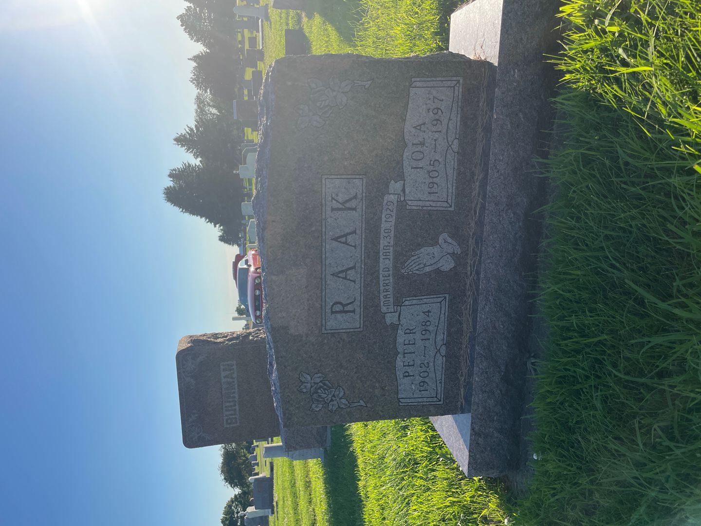 Peter Raak's grave. Photo 1