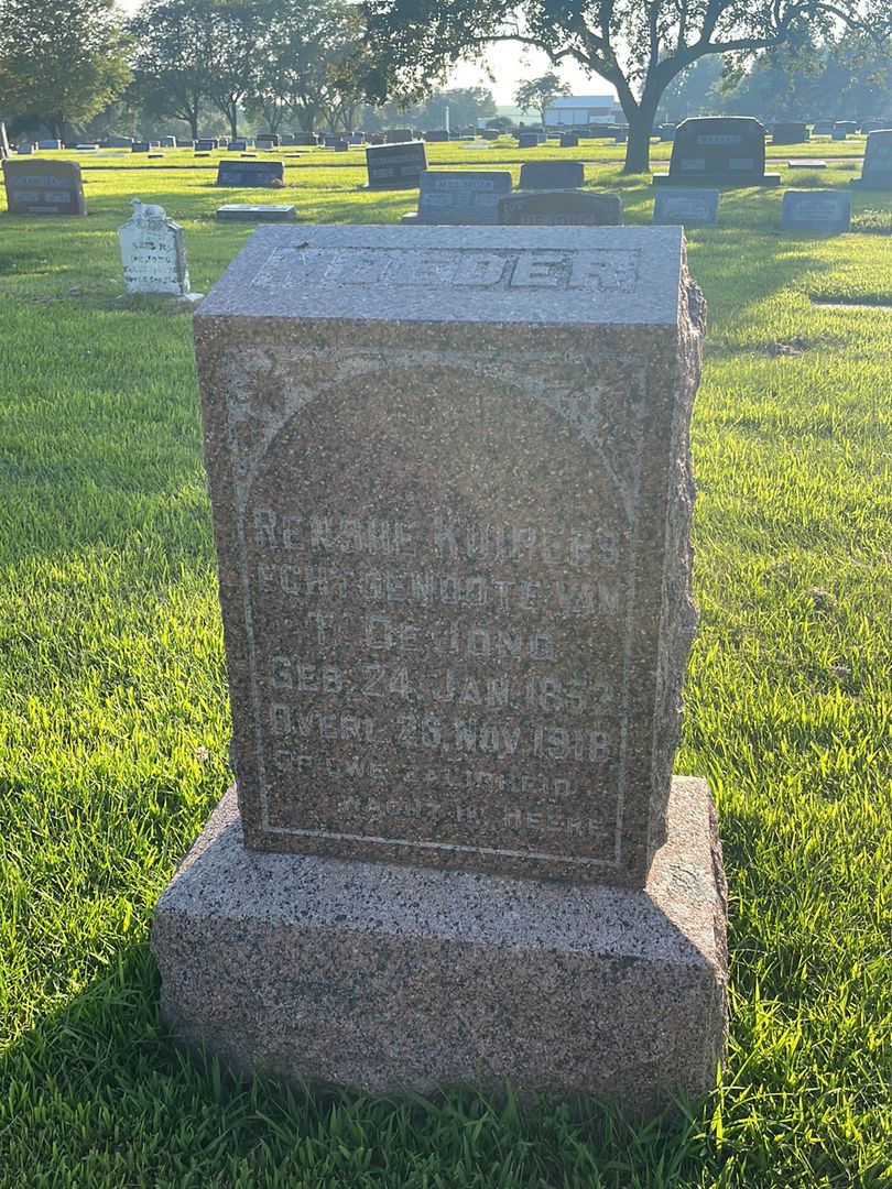 Renshe Kuipers Echtgenoote Van De Jong Moeder's grave. Photo 1