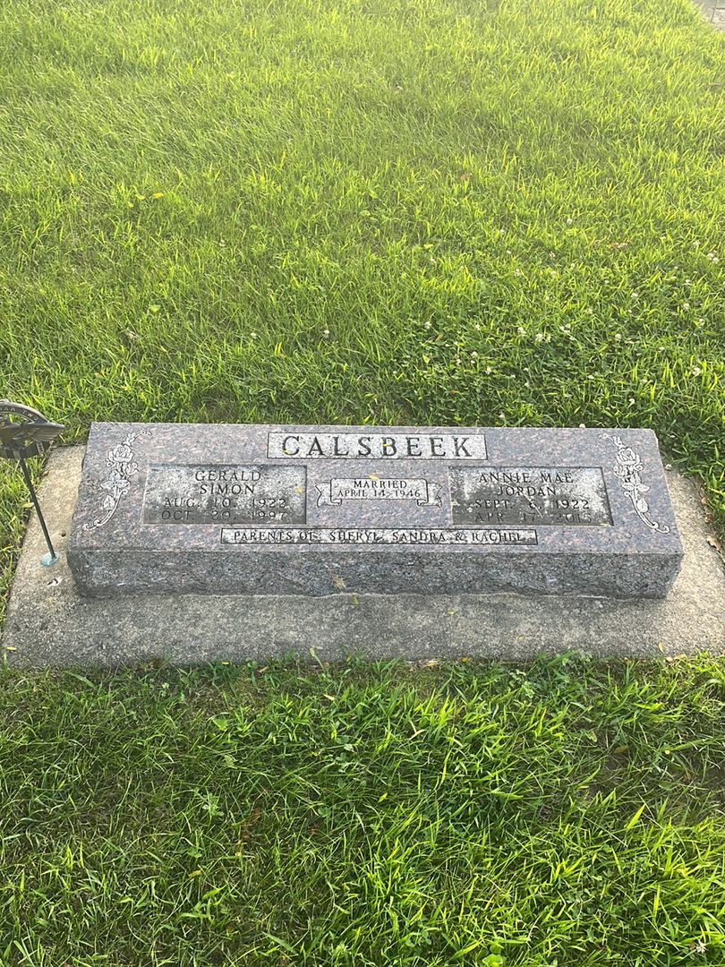 Gerald Simon Calsbeek's grave. Photo 1