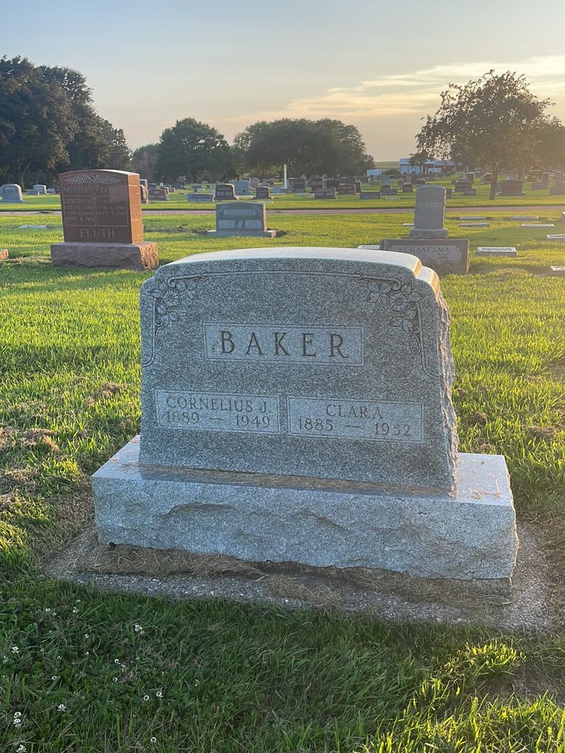 Cornelius J. Baker's grave. Photo 1