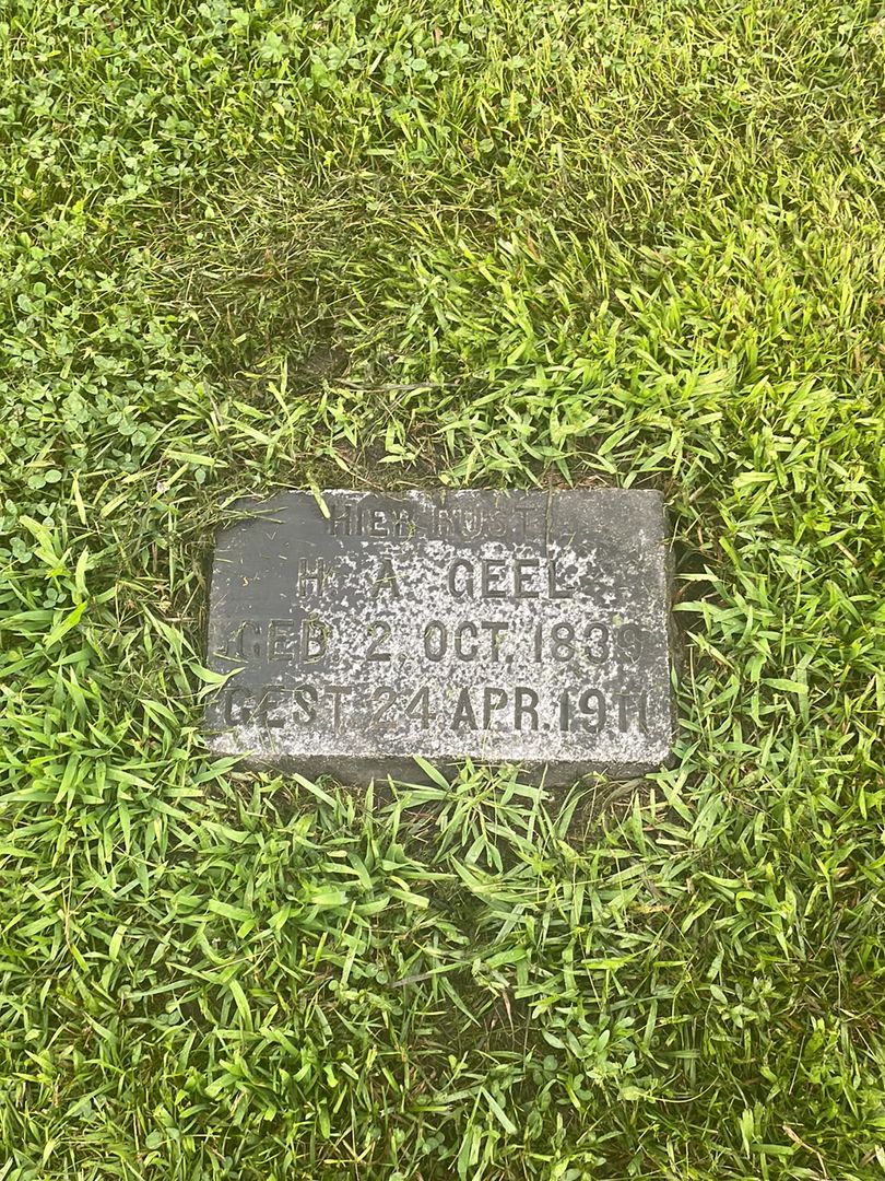 H. A. Geel's grave. Photo 1