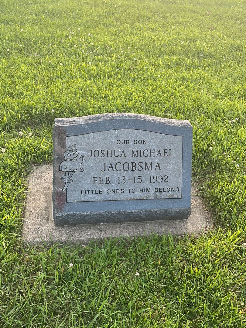 Joshua Michael Jacobsma's grave. Photo 1