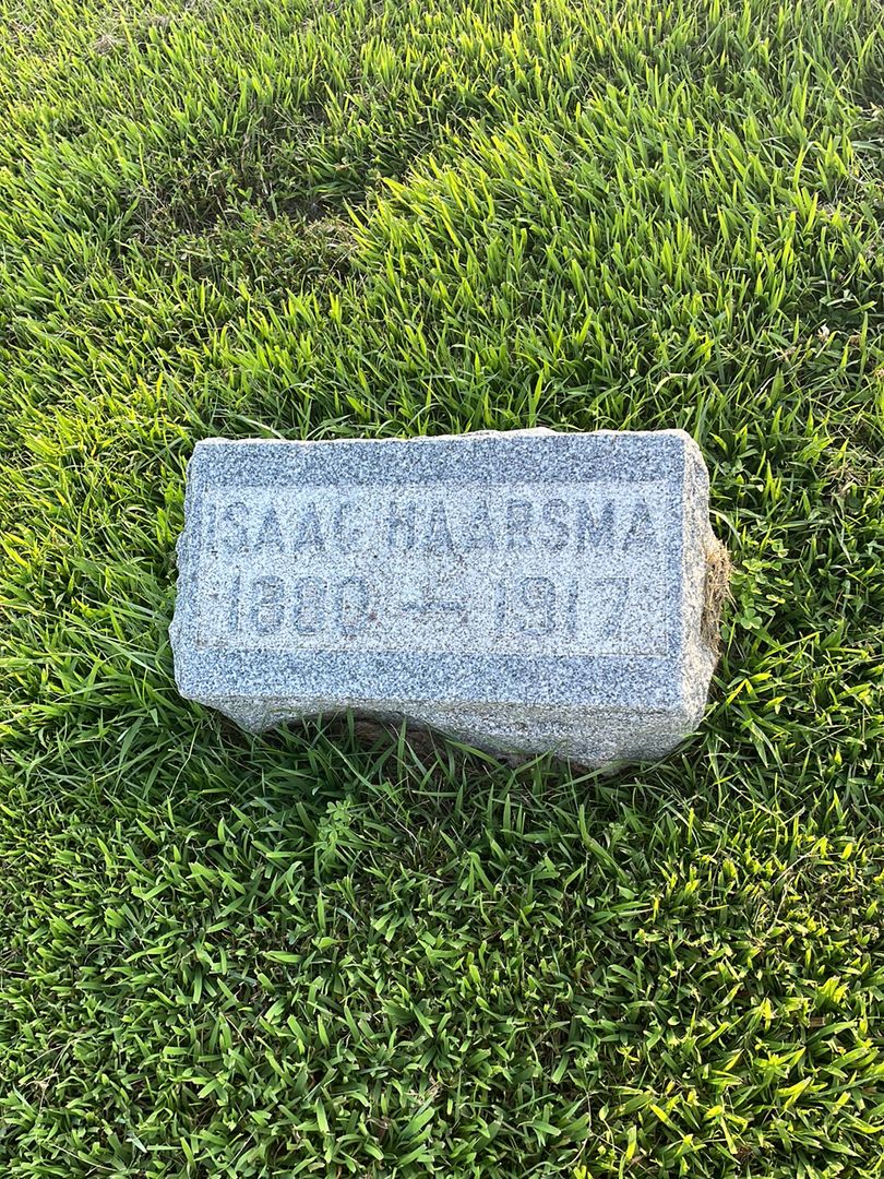 Isaak Haarsma's grave. Photo 1