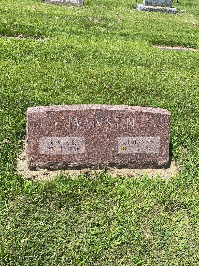 Johanna Mansen's grave. Photo 1
