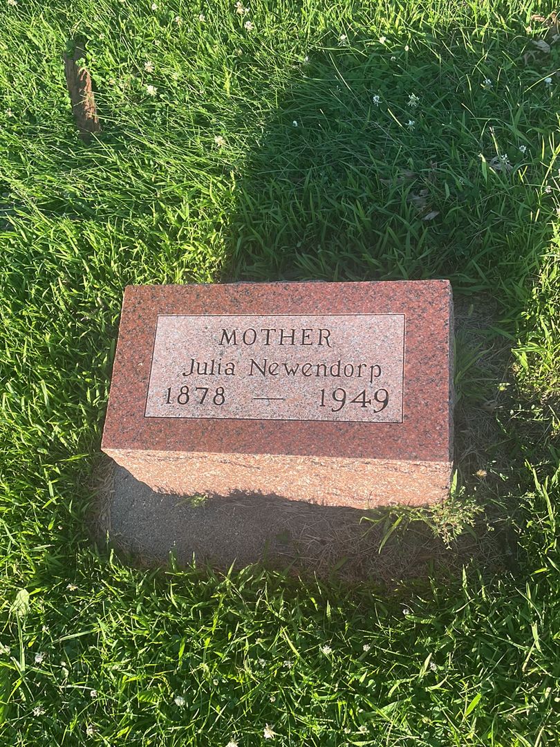 Julia Newendorp's grave. Photo 1