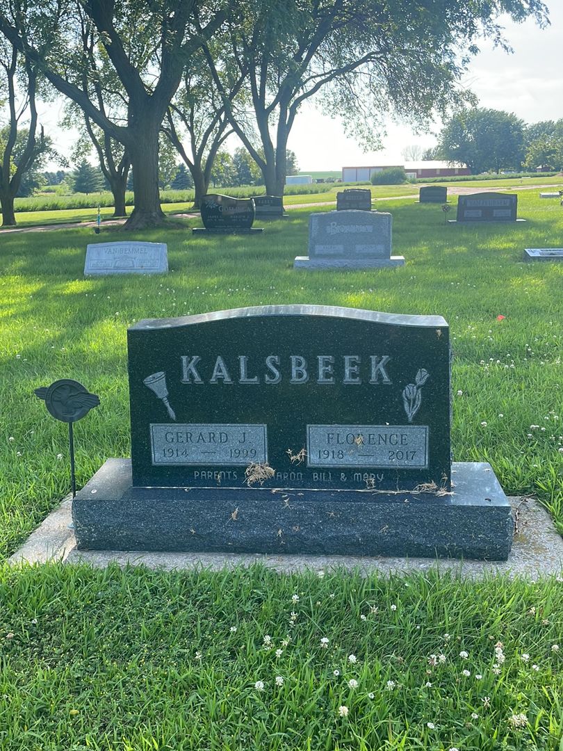 Florence Kalsbeek's grave. Photo 1